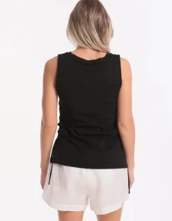 Seafolly Active Lace Up Singlet Top - Black Online