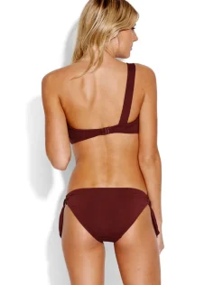Seafolly Active Ring Front Bandeau Bikini Top - Plum Fashion