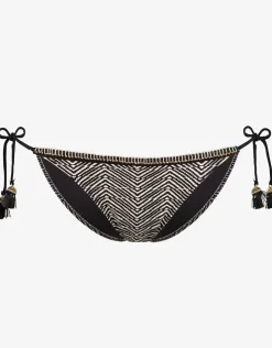 Watercult Afro Gem Tie Bikini Bottom - Black/Canvas Best