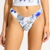 Seafolly Ahoy Scoop High Cut Rio Bikini Pant - White Online