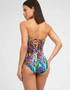 Nuria Ferrer Aida Bandeau Swimsuit New