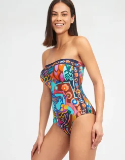 Nuria Ferrer Aida Bandeau Swimsuit New