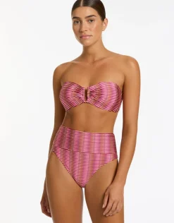 Jets Alessia Geo Bandeau Bikini Top - Peony Outlet