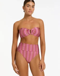 Jets Alessia Geo Fold Down Bikini Pant - Peony New
