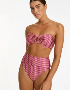 Jets Alessia Geo Fold Down Bikini Pant - Peony New