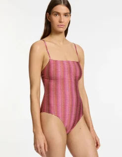 Jets Alessia Geo Minimal Tank Swimsuit - Peony Discount
