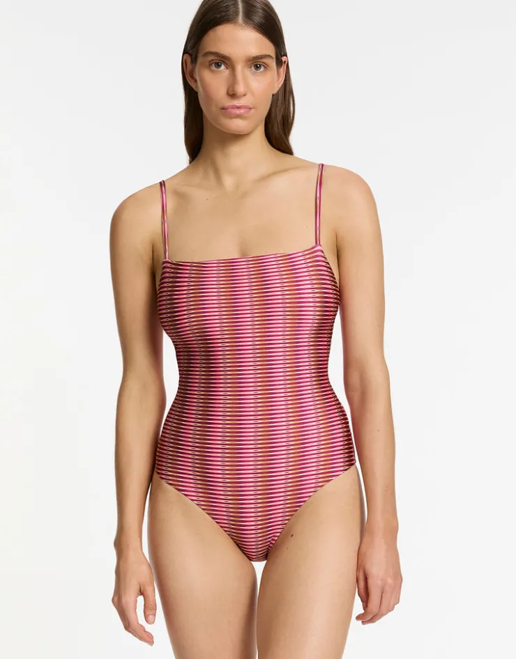 Jets Alessia Geo Minimal Tank Swimsuit - Peony Discount