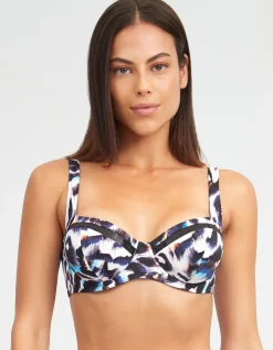 Nuria Ferrer Alika Balcony Bikini Top - Animal Outlet
