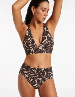 Jets Allure Soft Tri Bikini Top - Black New