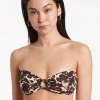 Jets Allure Trim Bandeau Bikini Top - Black Fashion
