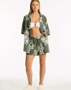 Sea Level Aloha Beach Shirt - Khaki Outlet