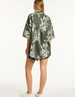 Sea Level Aloha Beach Shirt - Khaki Outlet