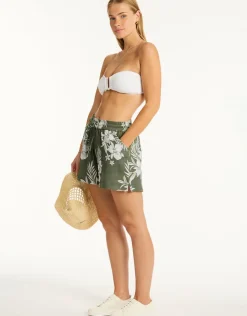 Sea Level Aloha Beach Shorts - Khaki Fashion