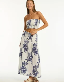 Sea Level Aloha Beach Skirt - White Outlet