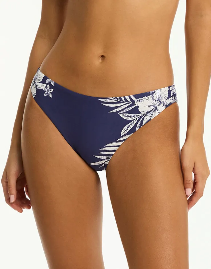 Sea Level Aloha Regular Cheeky Bikini Pant - French Navy Hot