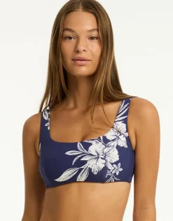 Sea Level Aloha Square Neck Bikini Top - French Navy New