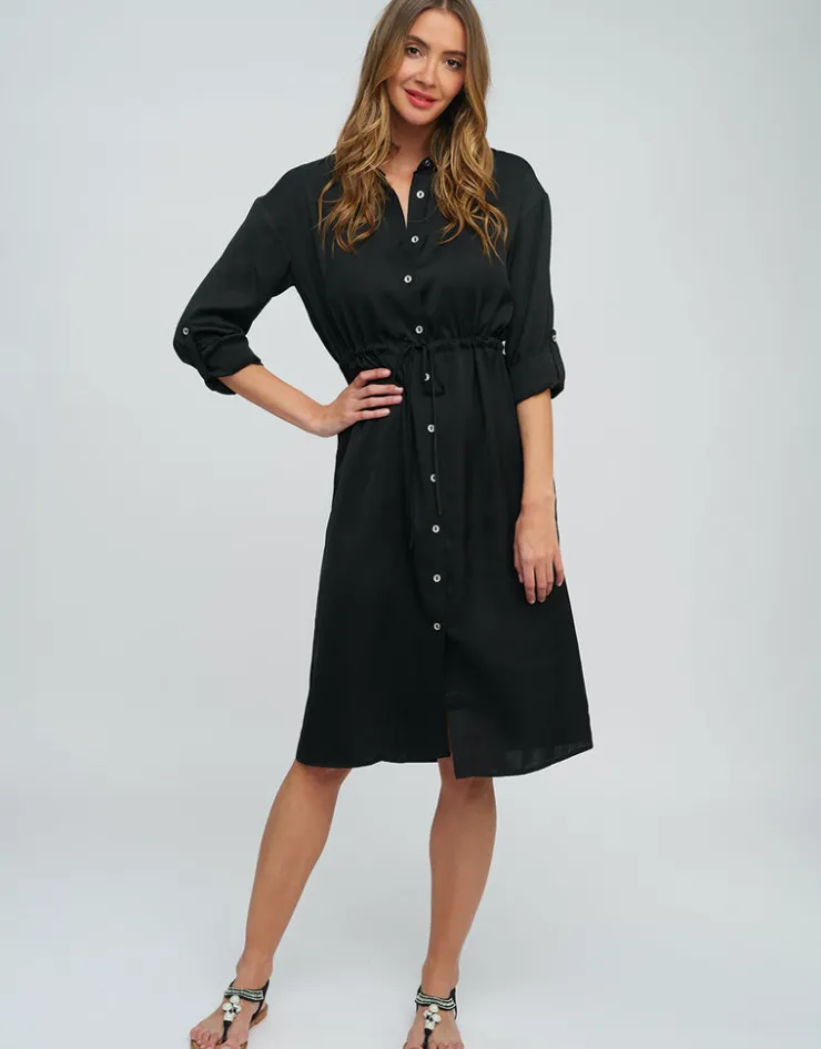 Pia Rossini Alora Shirt Dress - Black Fashion