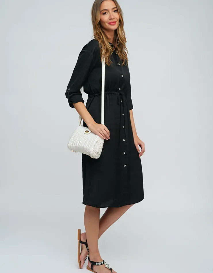 Pia Rossini Alora Shirt Dress - Black Fashion