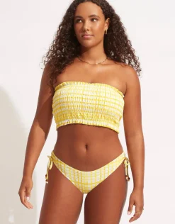 Seafolly Amalfi check loop side hipster bikini pant Clearance