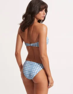 Seafolly Amalfi Check Trim Hipster Bikini Pant - Amalfi Blue Fashion