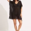 Seafolly Amnesia Kaftan - Black Discount