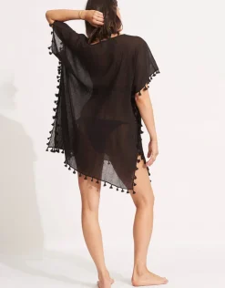 Seafolly Amnesia Kaftan - Black Discount