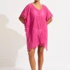 Seafolly Amnesia Kaftan - Hot Pink New