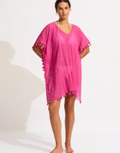 Seafolly Amnesia Kaftan - Hot Pink New