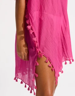 Seafolly Amnesia Kaftan - Hot Pink New