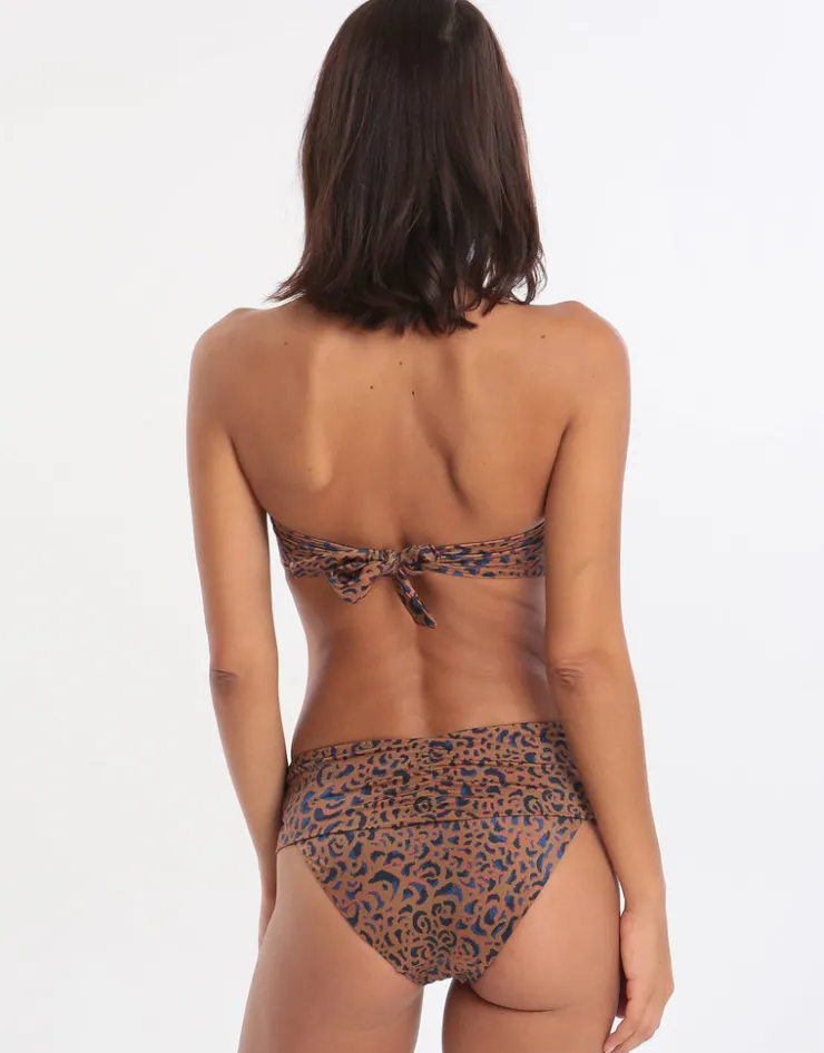 Jo Severin Anna Fold Bikini Bottom - Animal Luxe Outlet