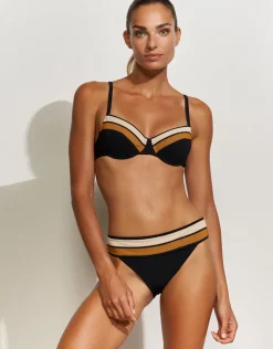 Maryan Mehlhorn Antagonist Underwired Bikini Top - Black Sand Caramel Fashion
