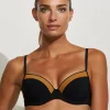 Maryan Mehlhorn Antagonist Underwired Moulded Bikini Top - Black Caramel Clearance