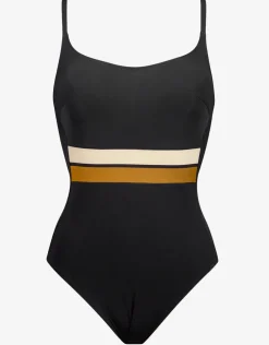 Maryan Mehlhorn Antagonist Underwired Swimsuit - Black Sand Caramel New