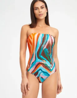 Nuria Ferrer Aquarelle Bandeau Swimsuit Hot