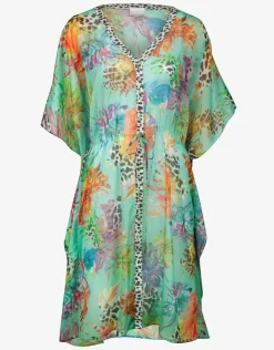Charmline Aquarius Fantasy Beach Tunic - Aqua Outlet