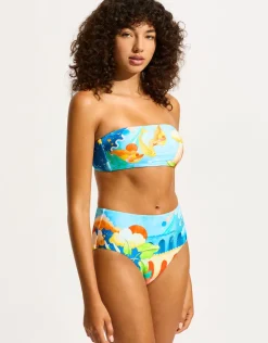 Seafolly Aquarius High Waist Bikini Pant - Turquoise Best