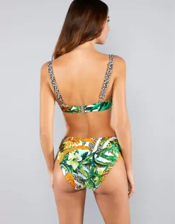 Nuria Ferrer Aruba Plunge Bikini Top - Jungle Print Outlet
