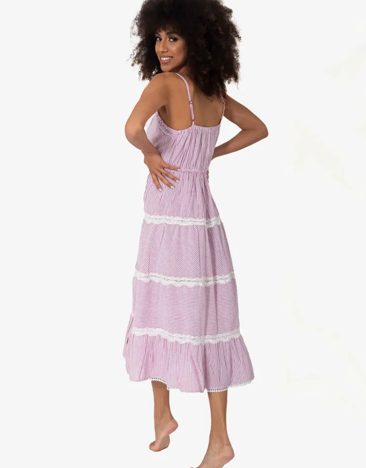 Iconique Ava Strappy Maxi Dress - Pink Hot
