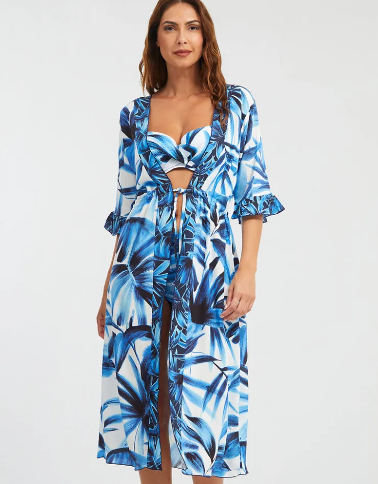 Nuria Ferrer Azura Kimono - Blue and White Online