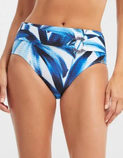 Nuria Ferrer Azura Maxi Bikini Pant - Blue and White Discount