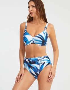Nuria Ferrer Azura Maxi Bikini Pant - Blue and White Discount