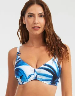 Nuria Ferrer Azura Underwired Bikini Top - Blue and White New