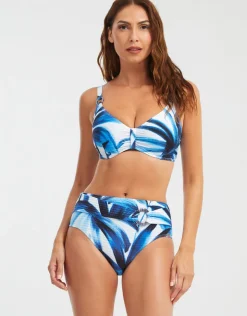 Nuria Ferrer Azura Underwired Bikini Top - Blue and White New
