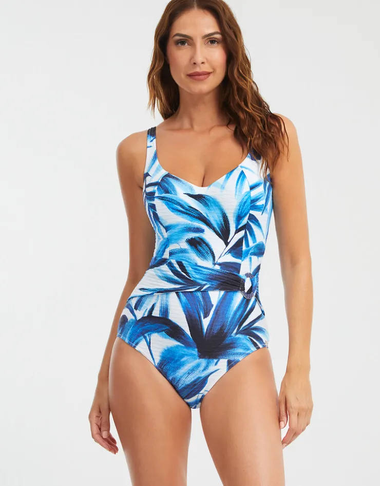 Nuria Ferrer Azura Underwired Swimsuit - Blue and White Online