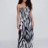 Pia Rossini Bali Maxi Dress - Black and White Outlet