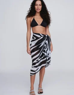 Pia Rossini Bali Sarong - Black and White Discount