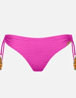 Watercult Bamboo Solids Loop Tie Bikini Pant - Intense Pink Clearance