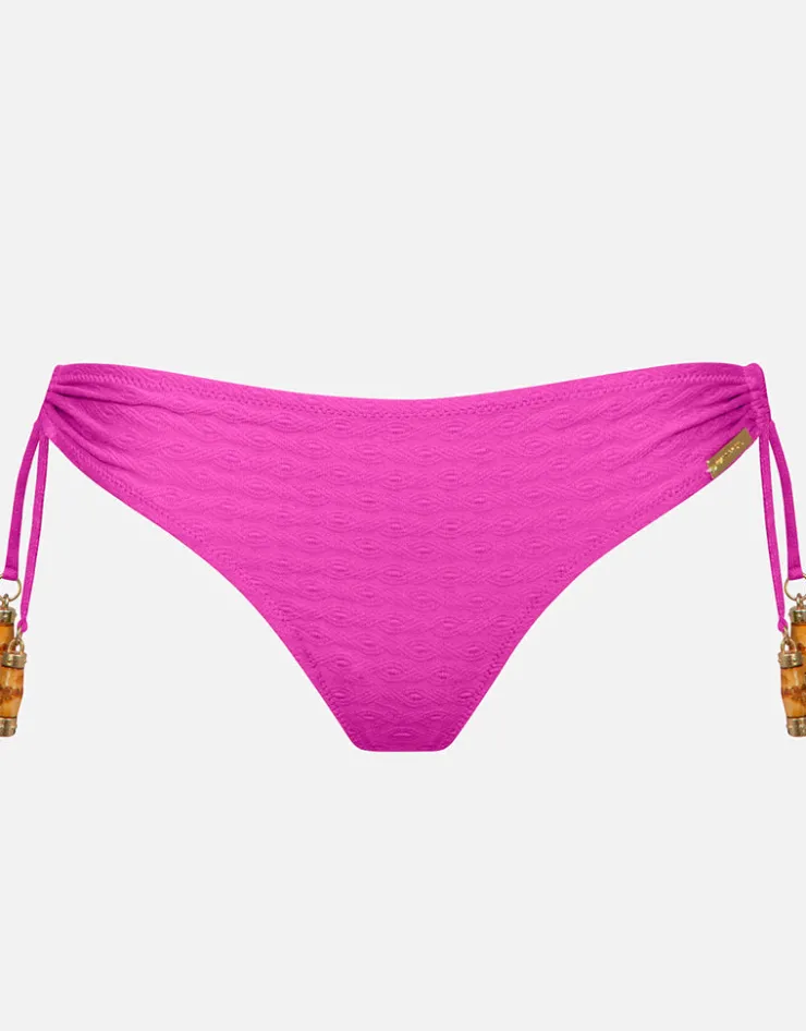 Watercult Bamboo Solids Loop Tie Bikini Pant - Intense Pink Clearance