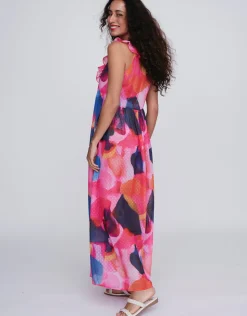 Pia Rossini Bardolino Maxi Dress - Fuchsia Pink Fashion