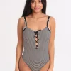 Banana Moon Basichic Icone Swimsuit - Black Stripe Fashion